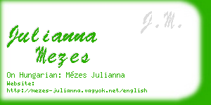 julianna mezes business card